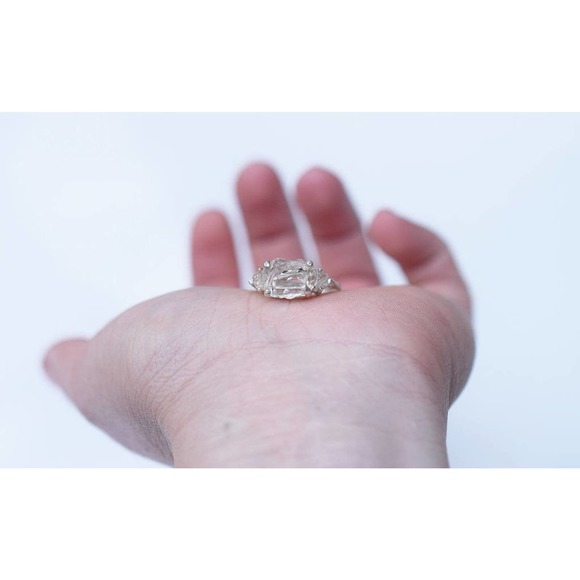Engagement rings, raw diamond ring, raw stone ring, alternative engageme… - Picture 1 of 9